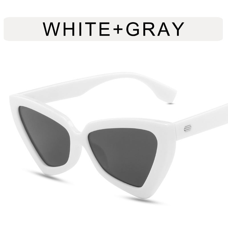 Wholesale Triangular cat eye rice stud PC women's sunglasses